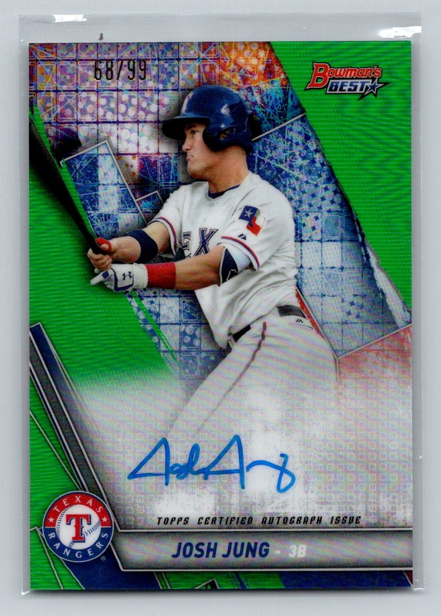 2019 Bowman's Best Josh Jung Best of 2019 Autographs Green Refractor #/99