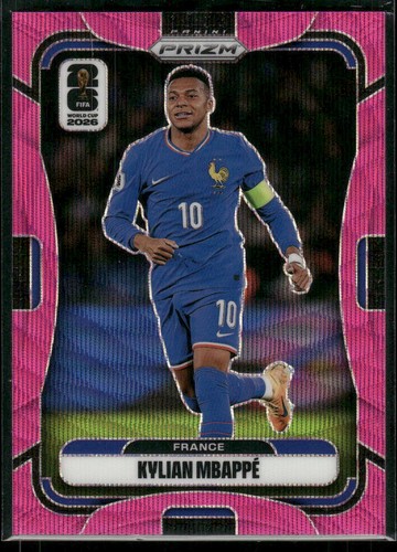 2026 Panini Prizm FIFA World Cup #40 Kylian Mbappe Fuchsia Wave Prizms #/65