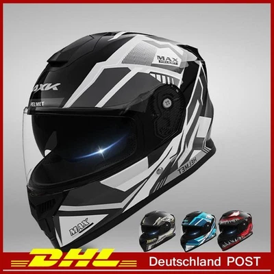 TIF Mit Visier Motorrad 54-61CM Rollerhelm Integralhelm Helm Sturzhelm Motorradhelm