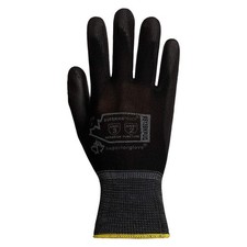 SUPERIOR GLOVE S13BKPUQ-9 13ga Blk Nylon PU Palm 9,PK12 33TZ70