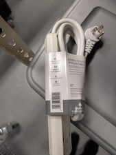 NEW 4ft 6-Outlet Power Strip with 45  Angle Plug, Perfect for Home Office  More