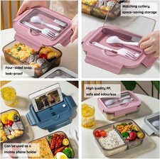 Lunch Box Portapranzo Ermetico Con Borsa Termica - Set Completo Con Posate, Senza BPA - Foto 3