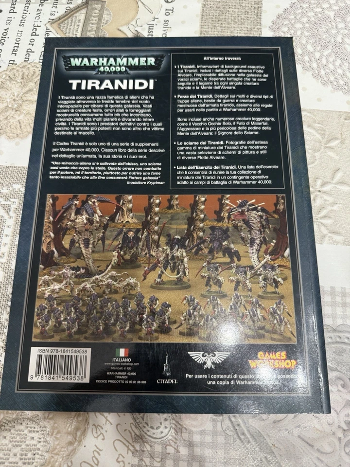 CODEX GAME WORKSHOP WARHAMMER 40000 TIRANIDI IN ITALIANO - 089 - Immagine 2 di 3