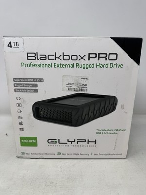NEW Glyph BlackBox Pro External Hard Drive 7200 RPM, USB-C (3.1,Gen2) (4TB)
