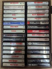 Lot of 32 Cassette Tapes 60s/70s/80s Classic Rock Heart Hatchet Nugent Floyd Rus