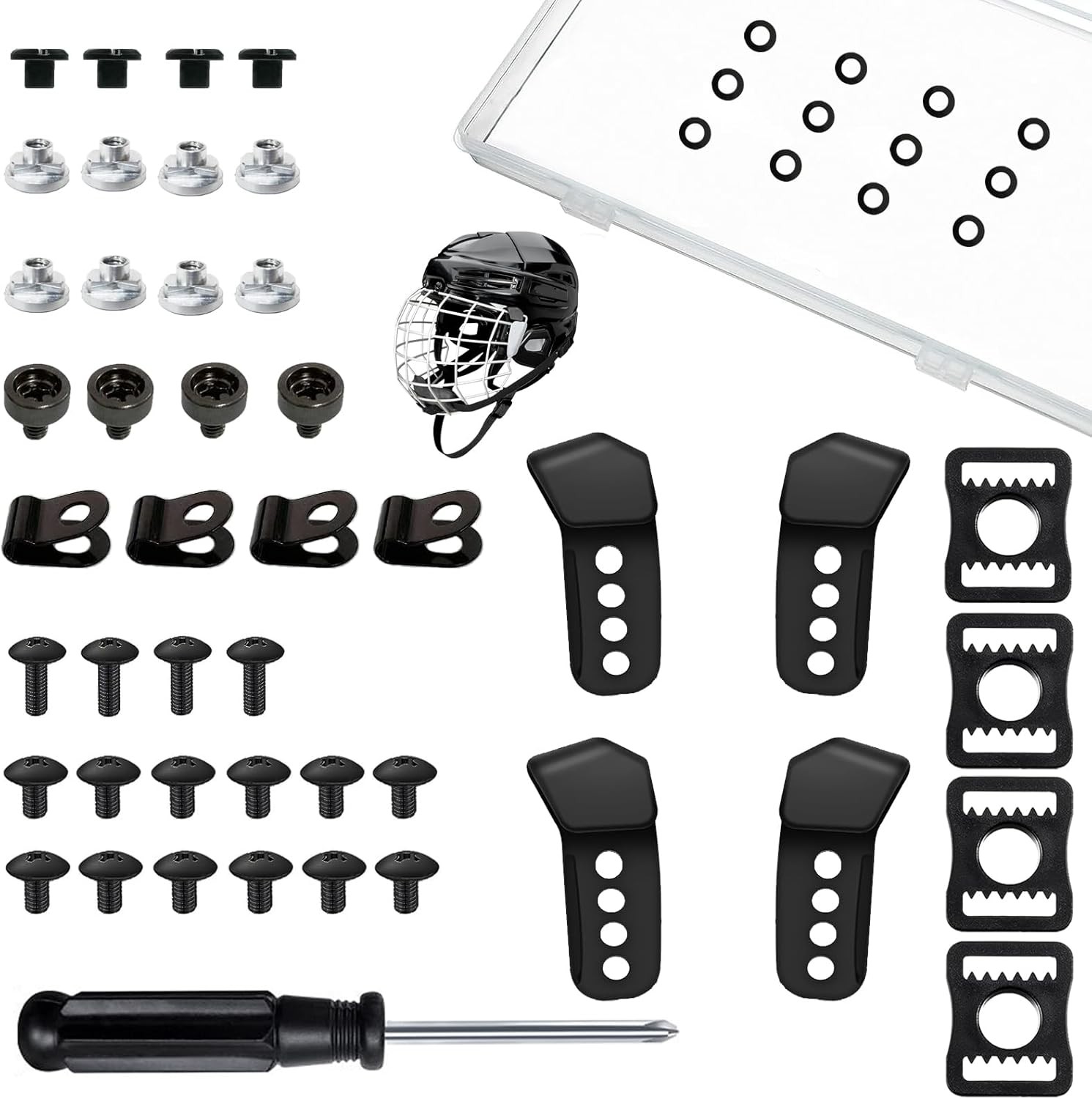 Universal Hockey Helmet Repair Kit, Ice Hockey Helmet Replacement Parts, Face Ma