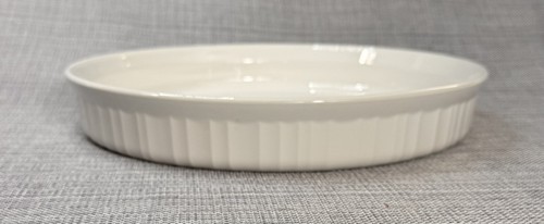 Vintage Corning Ware Solide Weiß Quiche Schale F-3-B 2,6 Quart 9,5" Runde Koch Backformen - Bild 11 von 15