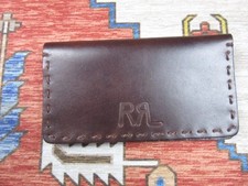 RRL Double RL Leather Card Holder Key Case with RL Logo Folding Wallet