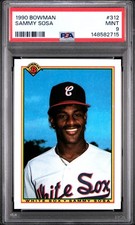 1990 BOWMAN #312 SAMMY SOSA ROOKIE RC PSA 9