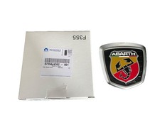 Abarth 500595695 2016 Rear Original Satin Emblem Badge Silver Abs