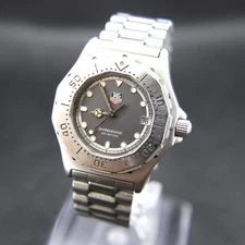 Tag Heuer Professional 932.213 Quartz Watch 34mm Silver Gray Dial Vintage Mens