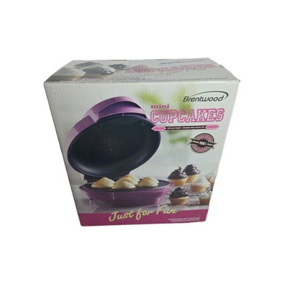Brentwood Just For Fun Mini Cupcake Maker Pink New Cup Cake Machine Makes 7
