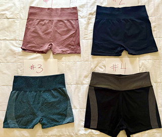 Lot of 4 VS Victoria’s Secret PINK Workout YOGA Hot GYM Boy BOOTY Shorts Sz M L