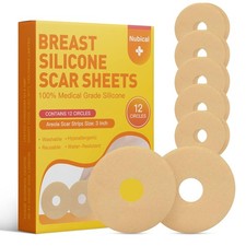 Silicone Scar Sheets Breast 12 Pack 3 IN Areola Gel Circles Medical Post Surgery