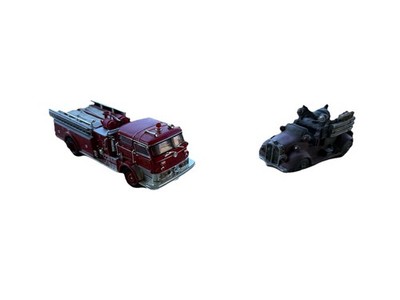 Lot of 2 Vintage Fire Truck Cars Toys Collectable Toys