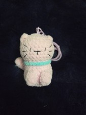 Hand made Amigurumi cat Crochet Doll Plushie keychain