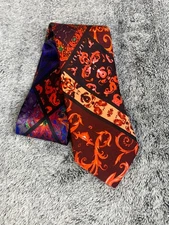 Men's Italo Ferretti Silvi Marina Luxury Silk Tie Italy  Geometric