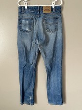 VTG Levis 505 Jeans Mens 34x32 Blue Orange Tab Made in USA Regular Fit Denim