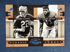 2008 Classics Combos Platinum Bobby Layne/Dick Lane Lions /25