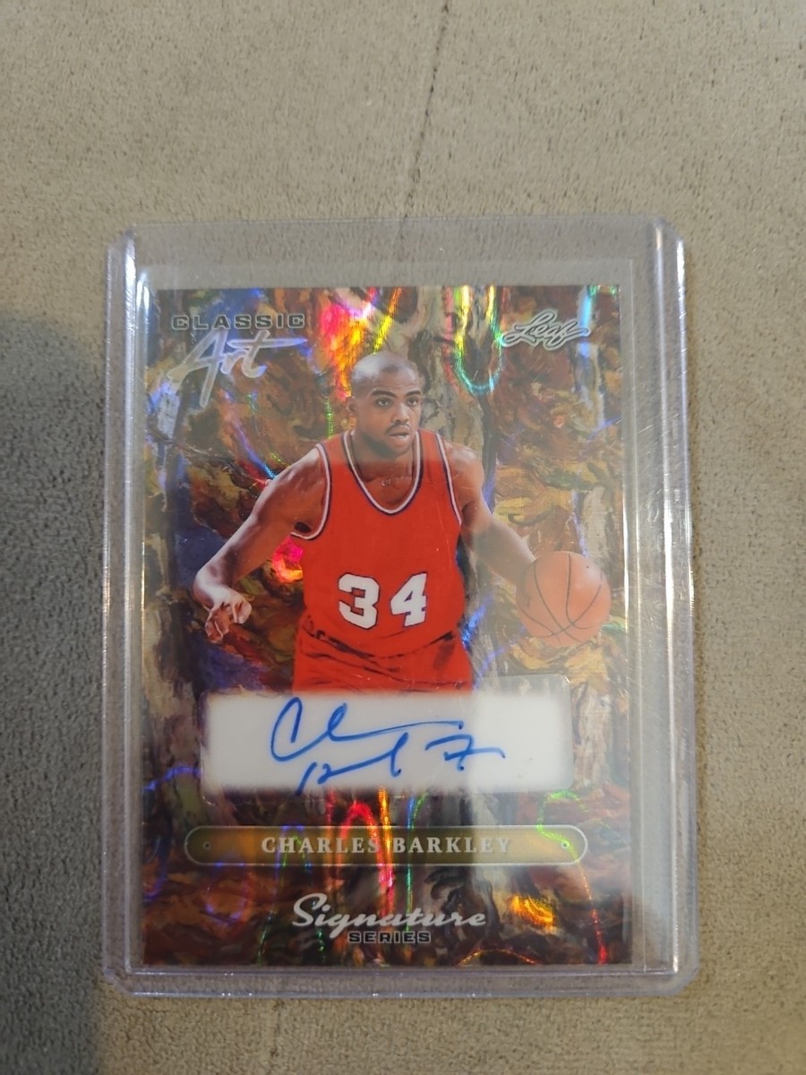 CHARLES BARKLEY AUTO 1/1 SP 2025 LEAF CLASSIC ART SIGNATURE SERIES