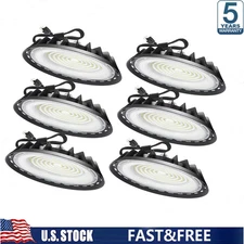 6Pack 200W UFO Led High Bay Light Shop Industrial Commercial Warehouse Gym Light