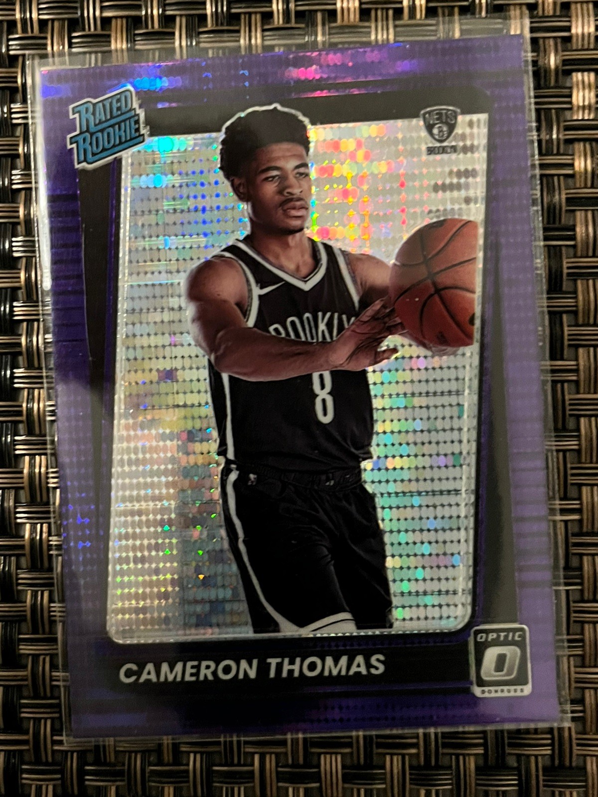 2021 Panini Donruss Optic - Rookie Cam Thomas #153 Purple Pulsar Prizm RC SP