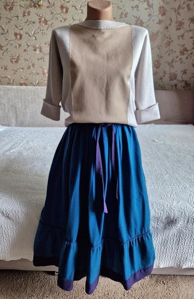 Women AllSaints Skirt Navy Wool 36