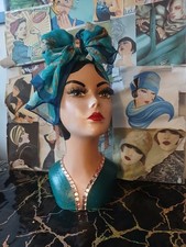   Hand painted vintage retro lady mannequin display head refurbished Retro Style