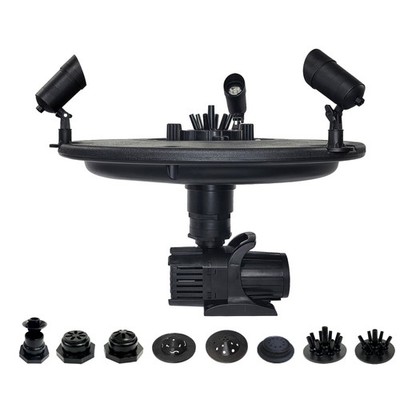 Floating Fountain, 3/4 HP, 200' Cord, 8,000 GPH, 11 Patterns, Color LED Lights