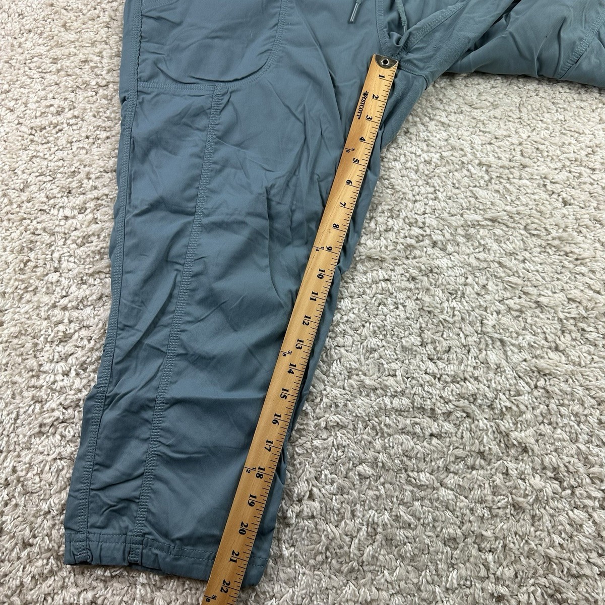 The North Face Women’s Size XL Afrodite Teal Blue Cropped Pants Pockets Casual View 5