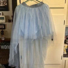 Ladies Romwe Hi-lo Blue Tutu Skirt -S 4 
