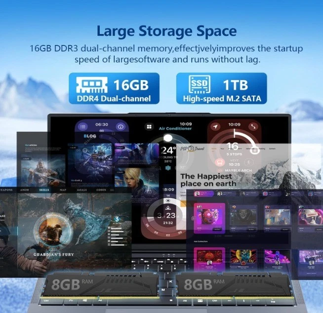 Pc portatile core i5,16 GB RAM,1 TB SSD FHD tastiera retroilluminata - Immagine 3 di 4