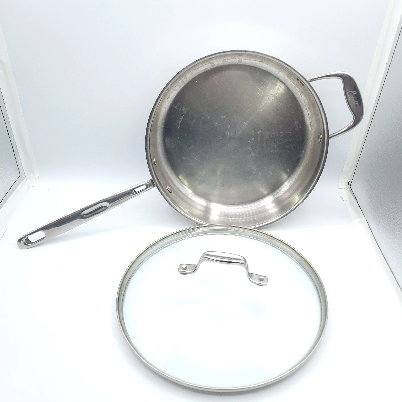Emeril 3 Qt Saute Pan w/ Lid 10 Inch Copper Core Stainless Steel Skillet Frying