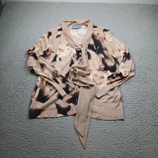 Simply Vera Vera Wang Top Womens XL Black  Beige Long Sleeve