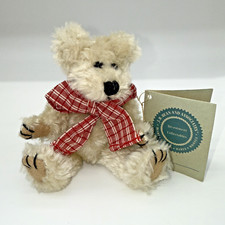 Boyds Bear 6" Mini Teddy Brown Plaid Bow 1364 1985-1997 Jointed Investment J.B.