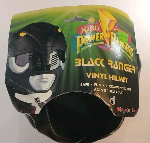Disguise Inc. 1995 VTG Saban Mighty Morphin Power Rangers Black Vinyl Helmet - Picture 14 of 14