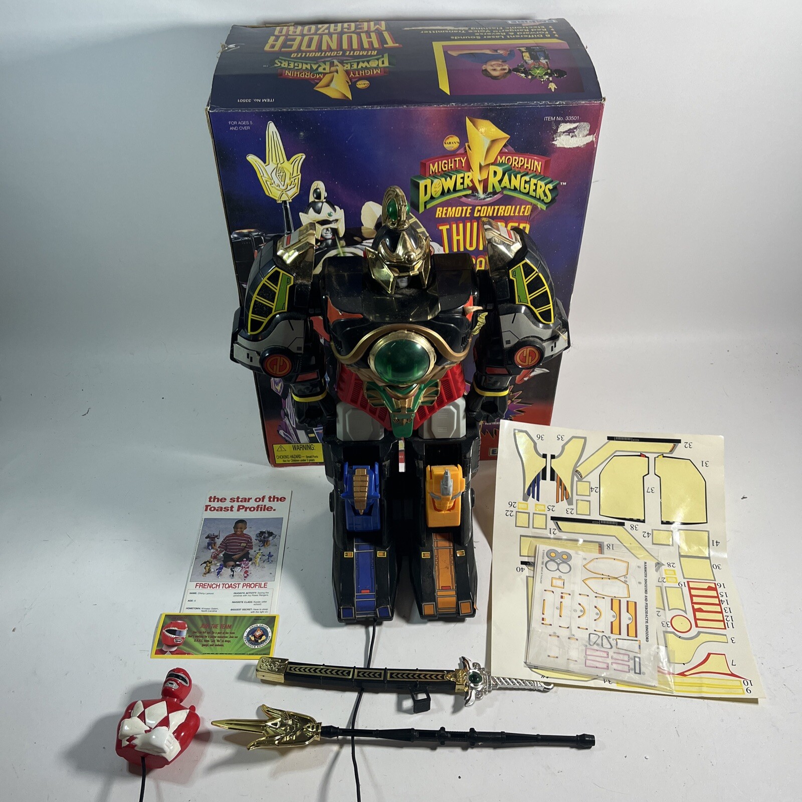 Mighty Morphin Power Rangers Remote Control Thunder Megazord in Box
