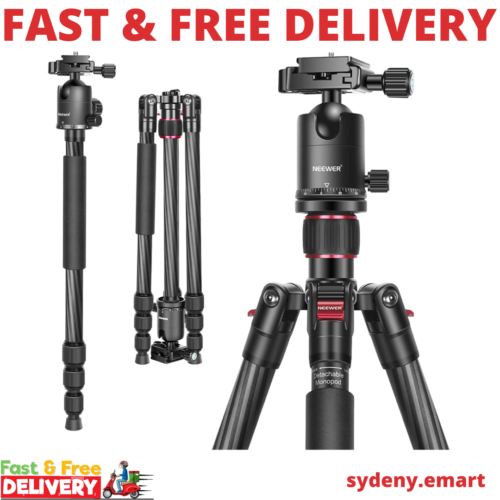 NEEWER 66 Inch Camera Tripod Monopod with Ball Head Carbon Fiber,1/4” Arca Type - Picture 1 of 17