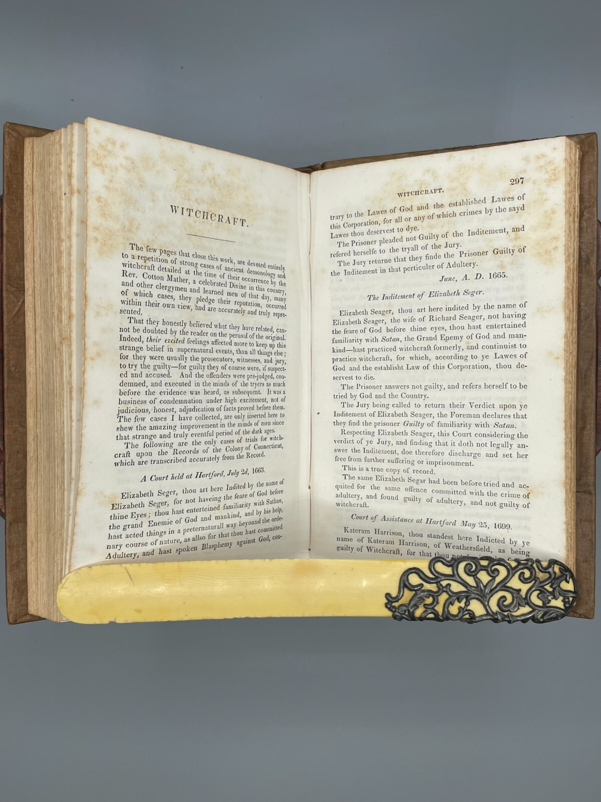 1838 First Edition, Blue Laws, Quaker Laws, and Witchcraft Salem