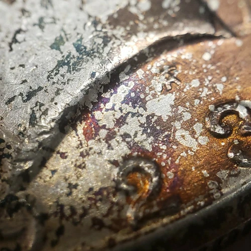 1923-S $1 Silver Peace Dollar - Intricate Toning - AU Better Date - SKU-D2910