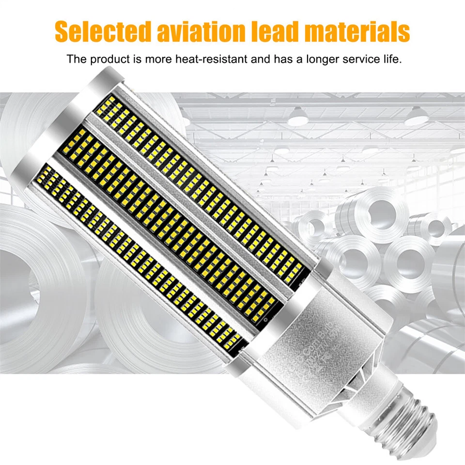 150W/200W/240W LED Corn Light Bulb E39 Base Industrial Commercial High Bay Lamp - image 4 of 4