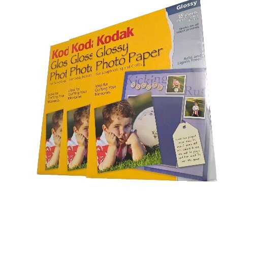 Kodak Glossy Photo Paper New 8 1/2 x 11 Inch Lot Of 3 / 45 Sheets Total - Picture 4 of 4