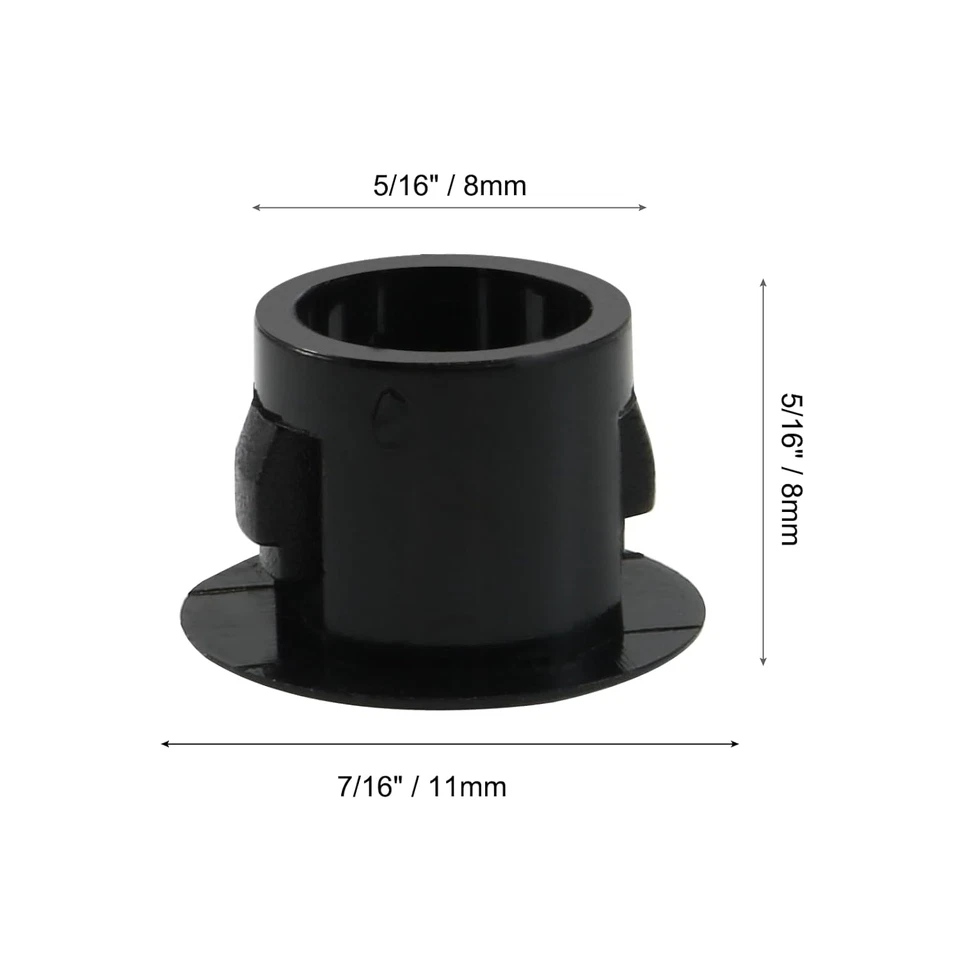 Черные пластиковые пробки для отверстий 5/16 дюйма / 8 мм 60 шт. - Изображение 3 из 4