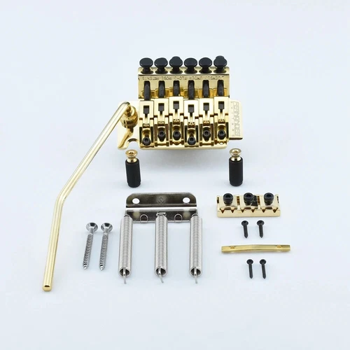 Complete set of guitar vibrato system bridge genuine Fernandes Gold spot