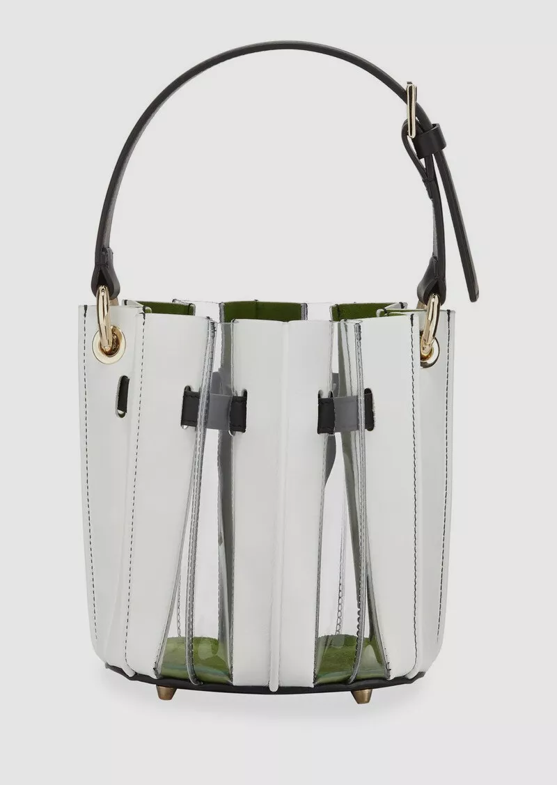 675 Sara Battaglia Women White Leather Purse Shoulder Crossbody