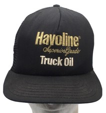 Vintage Havoline-Superior Grade-Truck Oil Hat Mesh Trucker Snapback USA Made