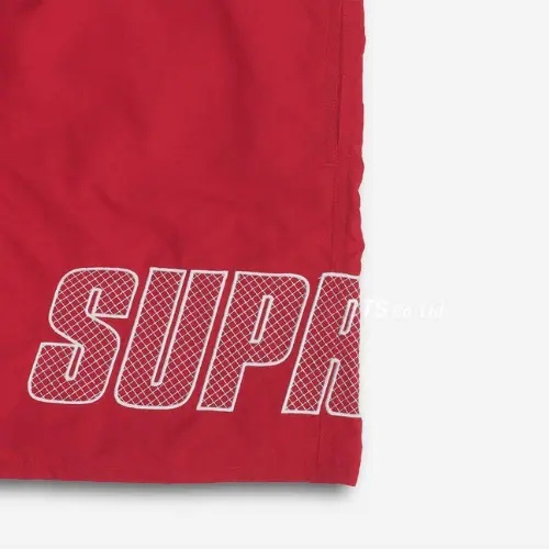 Supreme Logo Appliqué Water Short Pants Red Size M Preowned