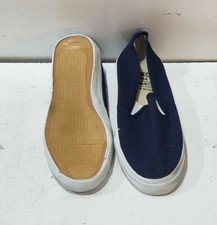 Bob Barker Step-In Navy Canvas Deck Shoes Mens Size 11/ Womens 13 Prison Unisex