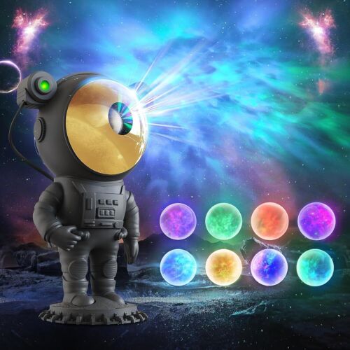 Astronaut Galaxy Star Projector with Nebula, Timer & Remote - Kids Room Decor