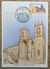 TIMBRE FRANCE  N°2350 1985 CARTE 1é jour MONTPELLIER Cathédrale Saint PIERRE(pl)